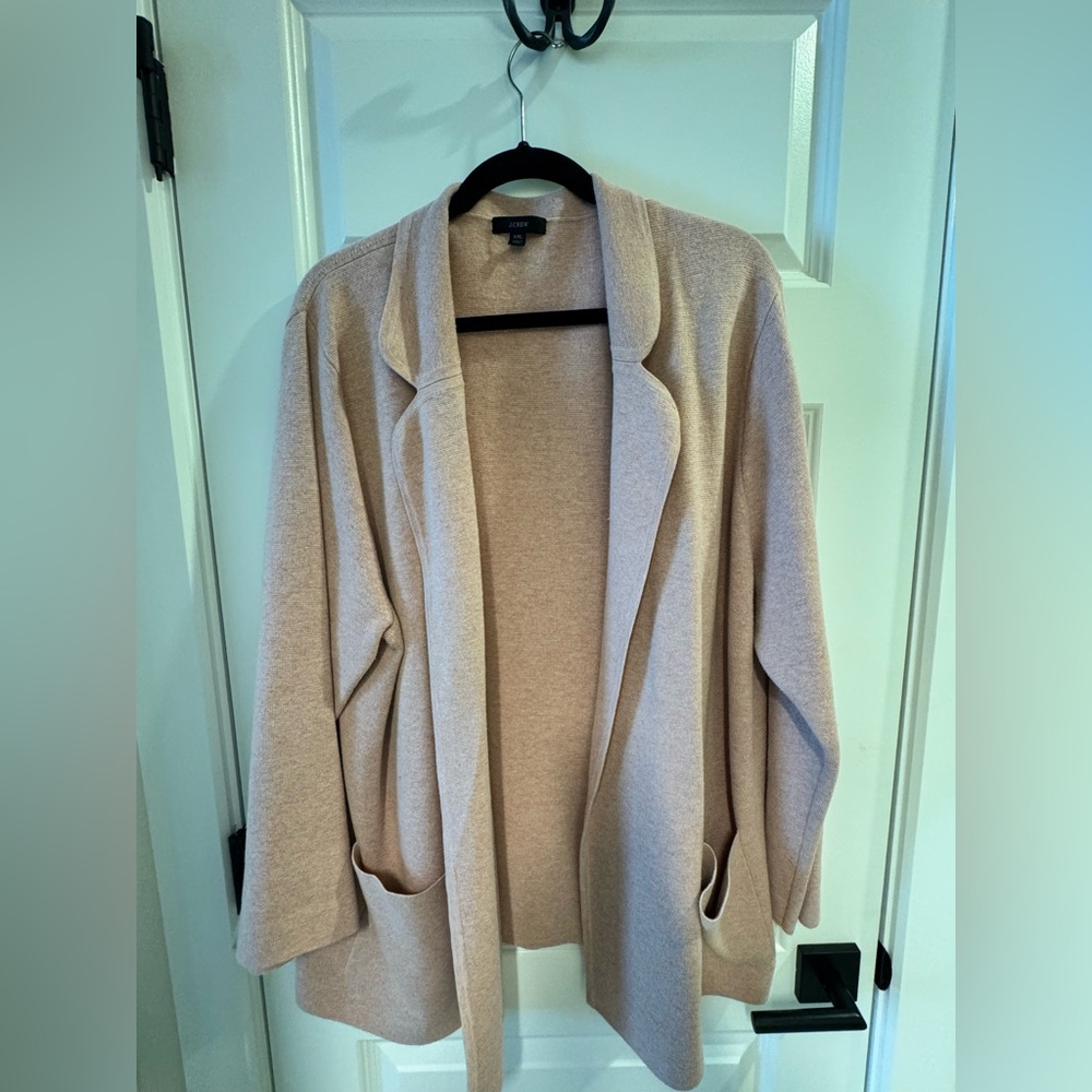 J. Crew Blush Pink Knit Sweater Blazer